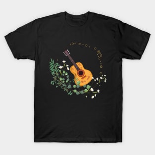 Beautiful Floral Guitar T-Shirt